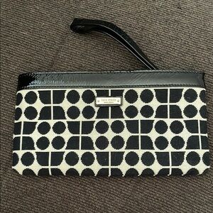 Kate Spade Black and White Clutch Bag